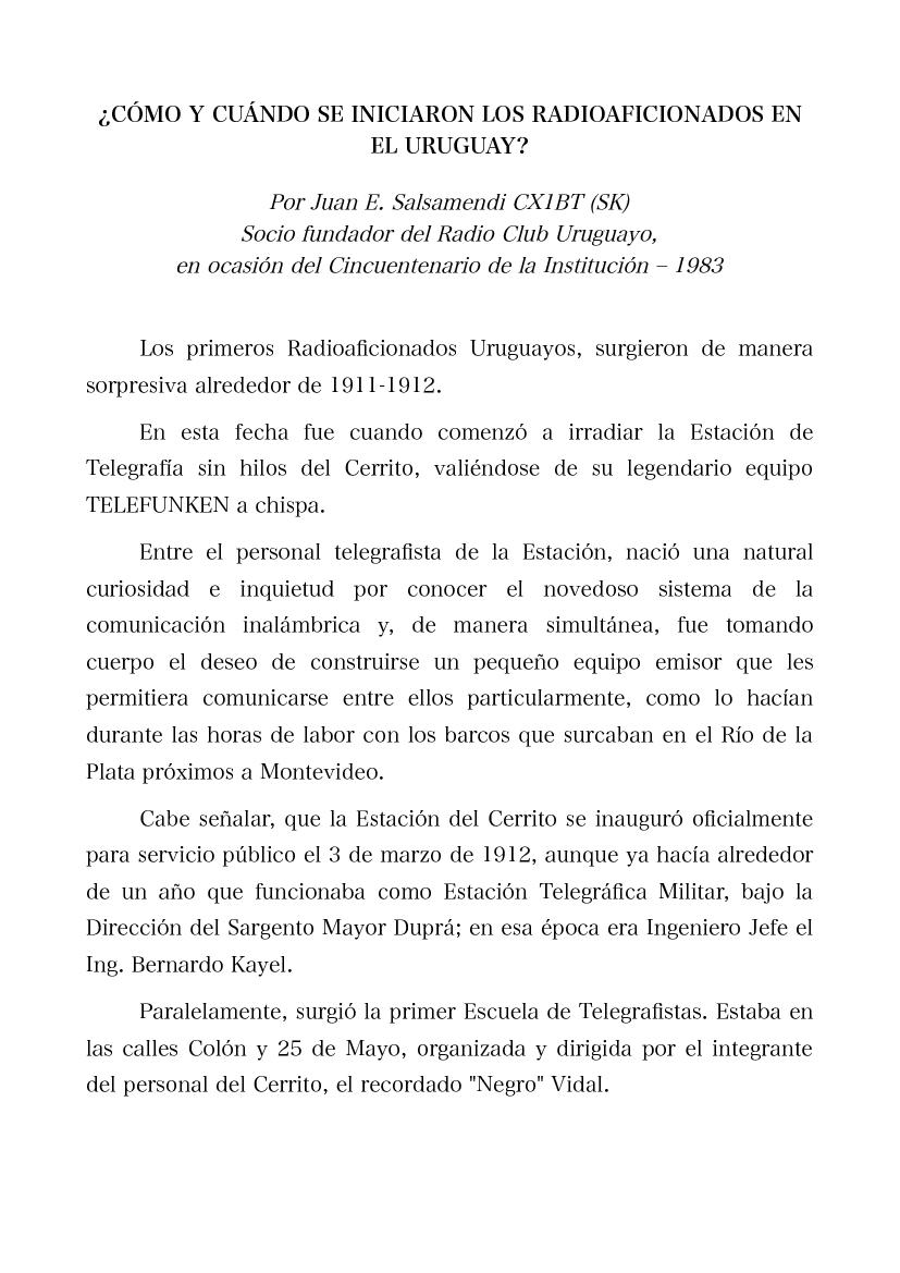 Como y cuando se iniciaron los Radioaficionados en Uruguay.pdf
